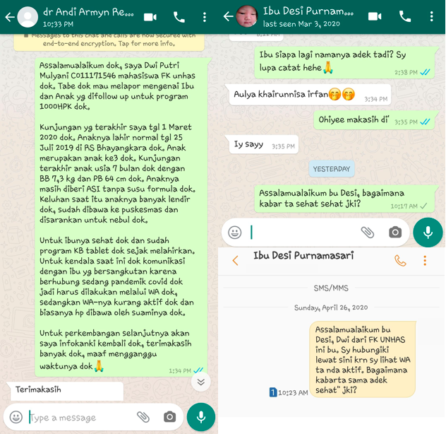 Menghubungkan Keluarga Ibu Desi dengan Dosen Pembimbing